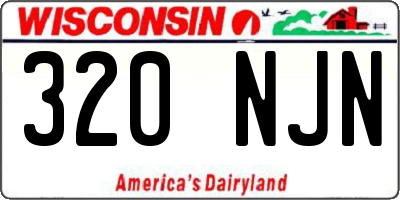 WI license plate 320NJN