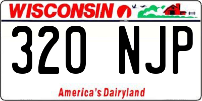 WI license plate 320NJP