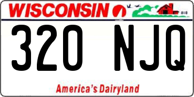 WI license plate 320NJQ