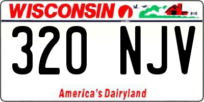 WI license plate 320NJV