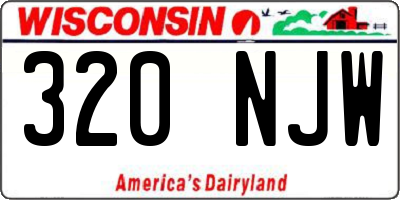 WI license plate 320NJW