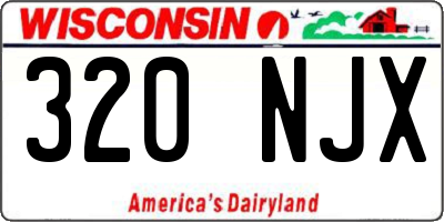 WI license plate 320NJX