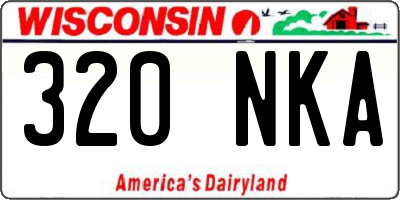 WI license plate 320NKA