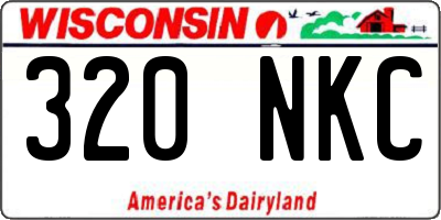 WI license plate 320NKC