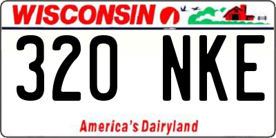 WI license plate 320NKE