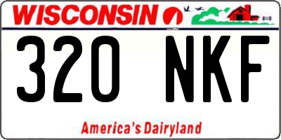 WI license plate 320NKF