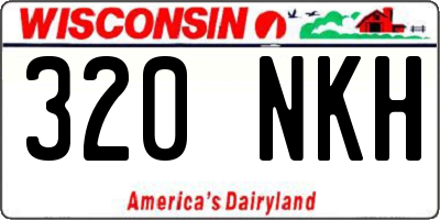 WI license plate 320NKH
