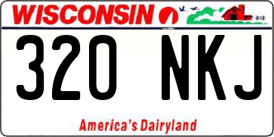 WI license plate 320NKJ