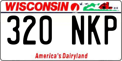 WI license plate 320NKP