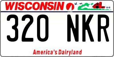 WI license plate 320NKR