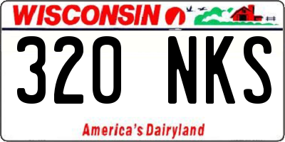 WI license plate 320NKS