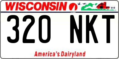 WI license plate 320NKT