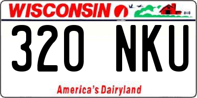 WI license plate 320NKU