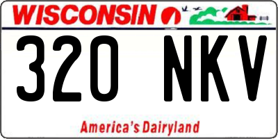 WI license plate 320NKV
