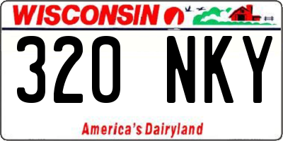 WI license plate 320NKY