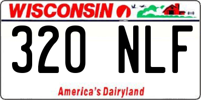 WI license plate 320NLF