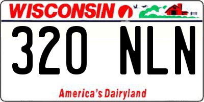 WI license plate 320NLN