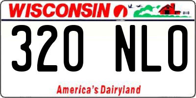 WI license plate 320NLO
