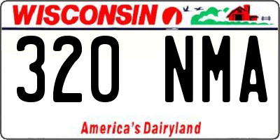 WI license plate 320NMA