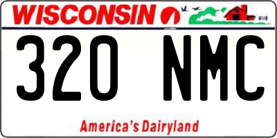 WI license plate 320NMC