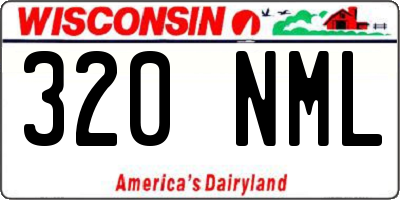 WI license plate 320NML