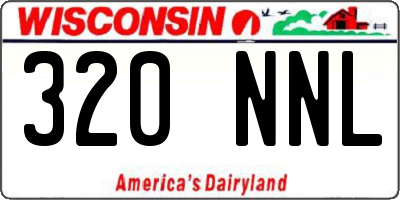 WI license plate 320NNL
