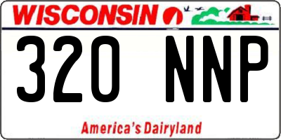 WI license plate 320NNP