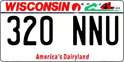 WI license plate 320NNU