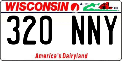 WI license plate 320NNY