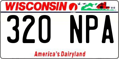 WI license plate 320NPA