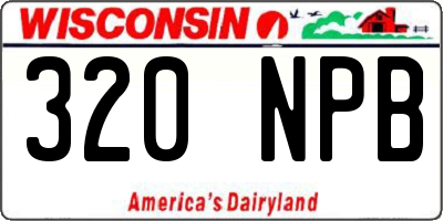 WI license plate 320NPB