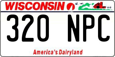 WI license plate 320NPC