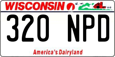 WI license plate 320NPD