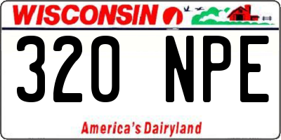 WI license plate 320NPE