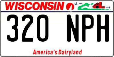 WI license plate 320NPH