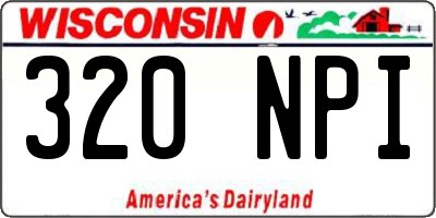 WI license plate 320NPI