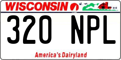 WI license plate 320NPL