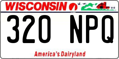 WI license plate 320NPQ