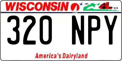 WI license plate 320NPY