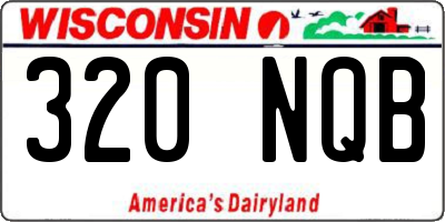 WI license plate 320NQB