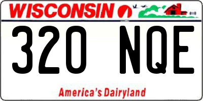 WI license plate 320NQE