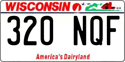WI license plate 320NQF