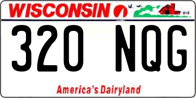 WI license plate 320NQG