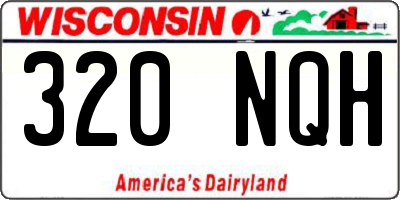 WI license plate 320NQH