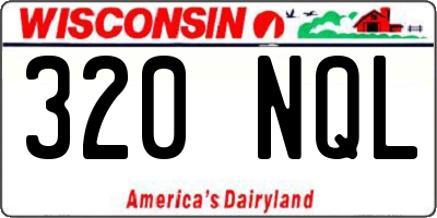 WI license plate 320NQL