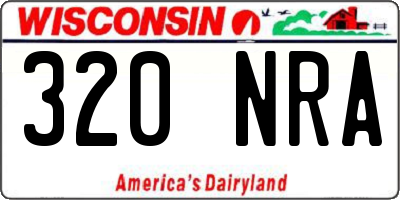 WI license plate 320NRA