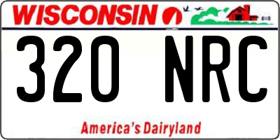 WI license plate 320NRC