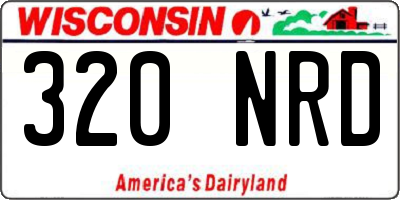 WI license plate 320NRD