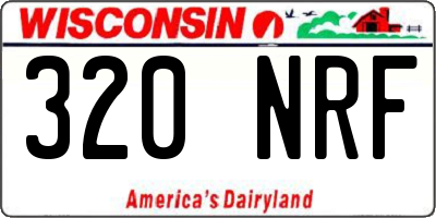 WI license plate 320NRF