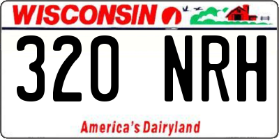 WI license plate 320NRH